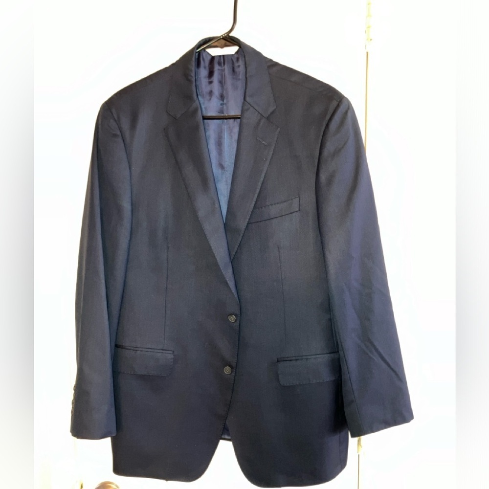 Samuelsohn Suit Jacket Sport Coat Mens 44R Canada Vintage Navy Blue